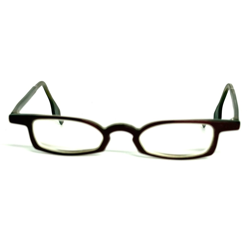 Theo Carre Eyeglasses Frames Belgium Burgundy Small Rectangle Vintage 23711